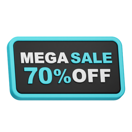 Mega promoção com 70 de desconto  3D Icon