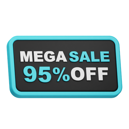 Mega liquidação 95% de desconto  3D Icon