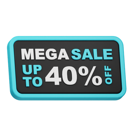 Mega liquidação até 40 off  3D Icon