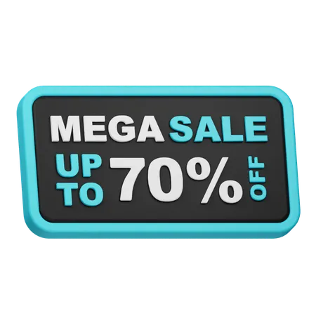 Mega liquidação até 70% de desconto  3D Icon