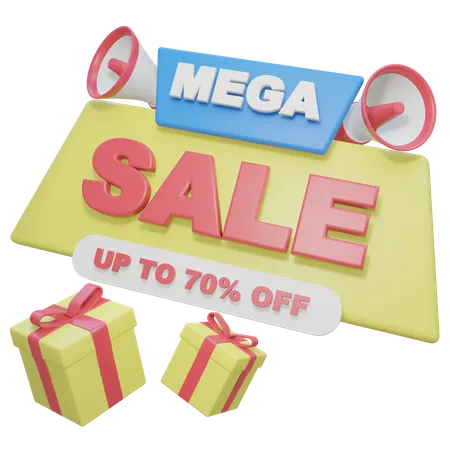 Mega Venta  3D Illustration