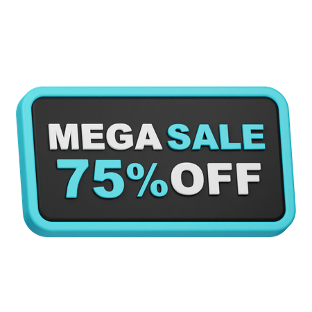 Mega venta 75 de descuento  3D Icon