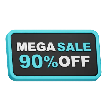 Mega venta 90 de descuento  3D Icon