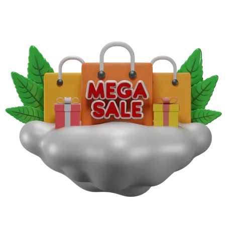 Mega Venta  3D Illustration