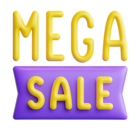 Insignia de mega venta  3D Icon