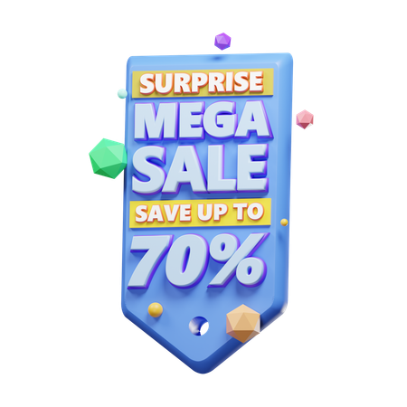 Méga vente surprise  3D Icon