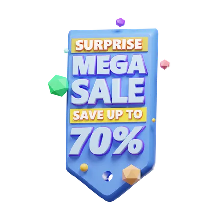 Méga vente surprise  3D Icon