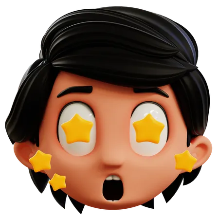 Emoji de chico estrella megaestrella  3D Icon