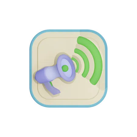 Megafone  3D Icon