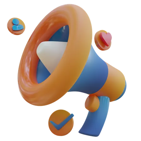 Megafone  3D Icon