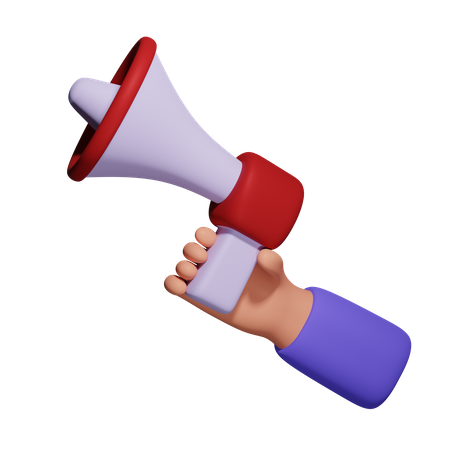 Megaphon halten  3D Icon