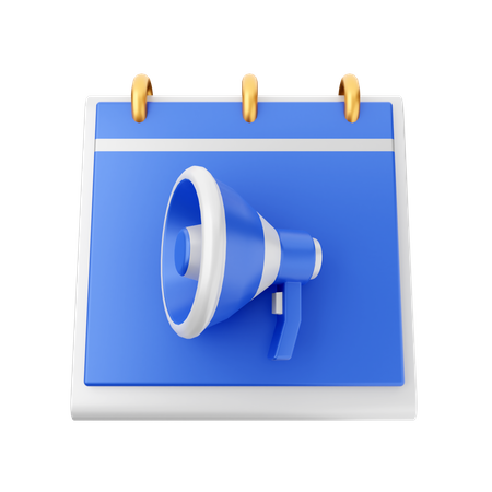 Megaphon Kalender  3D Icon