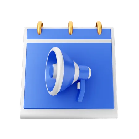 Megaphon Kalender  3D Icon