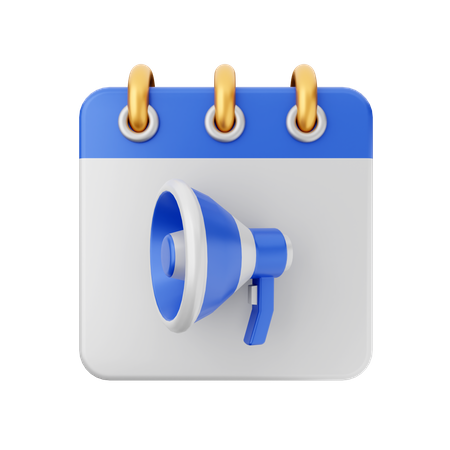 Megaphon Kalender  3D Icon