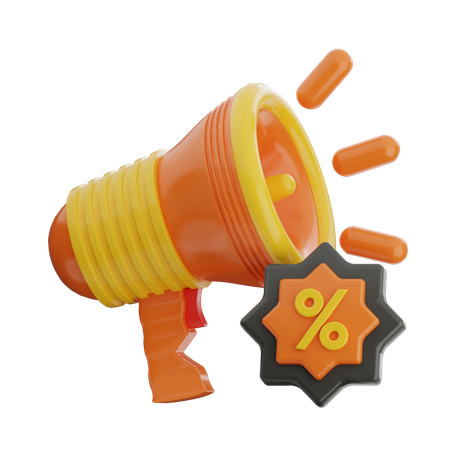 Megaphon Rabatt  3D Icon