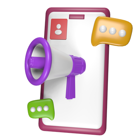 Mégaphone  3D Icon