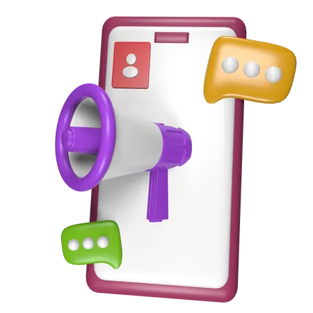 Mégaphone  3D Icon