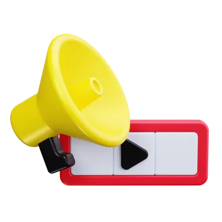 Mégaphone  3D Icon