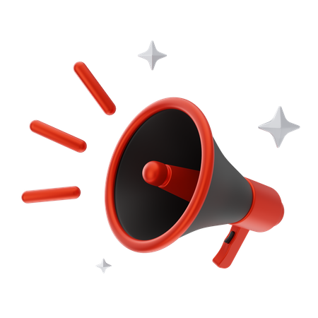 Mégaphone  3D Icon