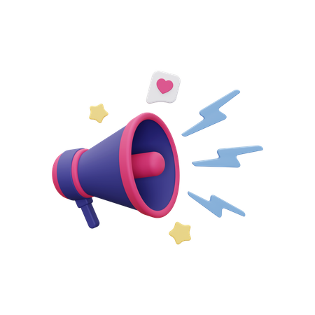 Megaphone  3D Illustration