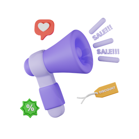 Megaphone  3D Illustration