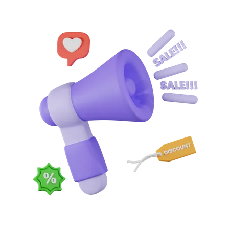 Megaphone  3D Illustration