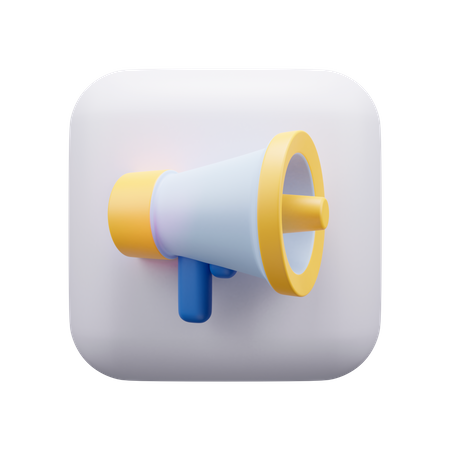 Megaphone  3D Illustration