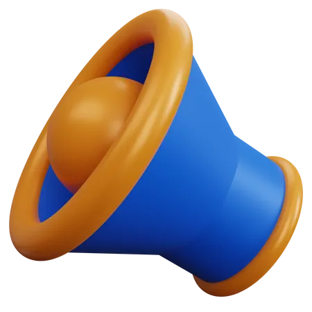 3 D Rendering Blue Speaker Volume Isolated 3D Icon