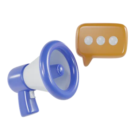 Megaphone Talk Communication 3 D Icon Render 3D Icon