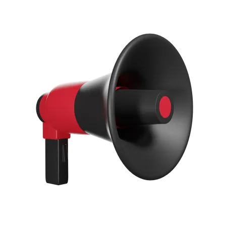 Megaphone In Black And Red Color Black Friday Theme 3D Icon