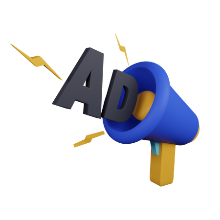 Megaphone ad  3D Icon