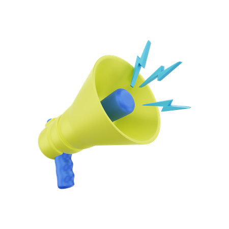 Megaphone advertisement  3D Illustration