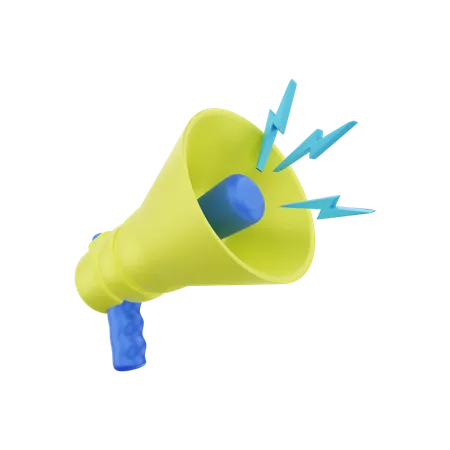 Megaphone advertisement  3D Illustration