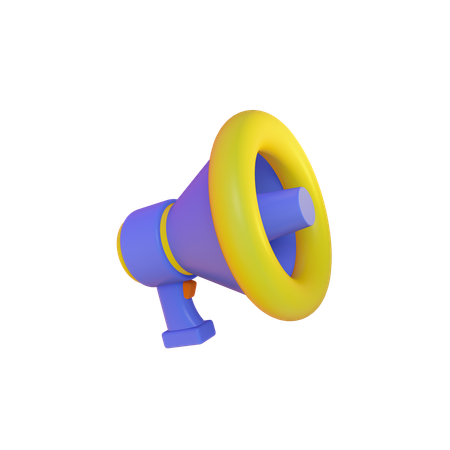 Megaphone Announcement  3D Illustration