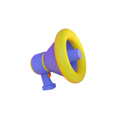 Megaphone Announcement  3D Illustration