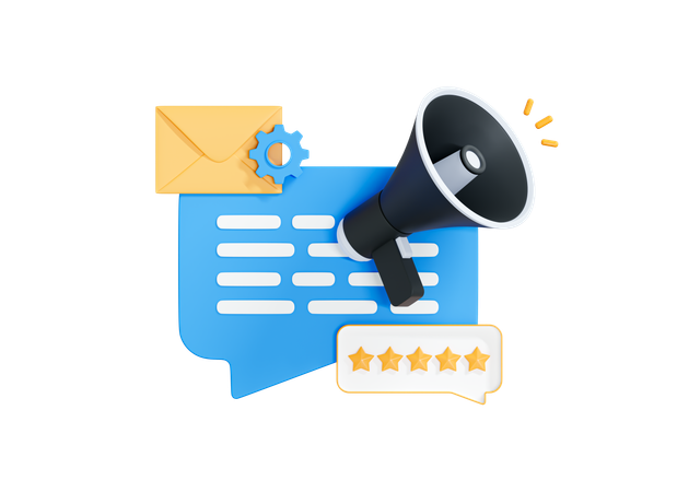 Mégaphone avec feedback  3D Icon