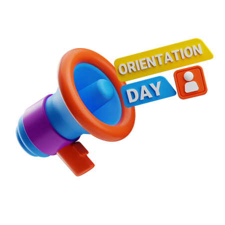 Megaphone For Orientation Day  3D Icon