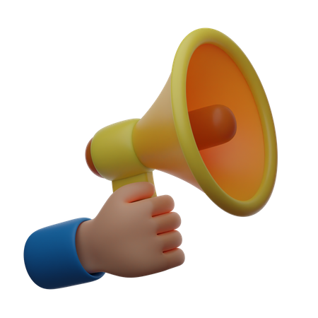 Megaphone Marketing  3D Illustration