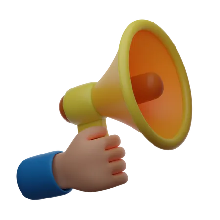 Megaphone Marketing  3D Illustration