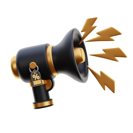 Megaphone Promotion  3D Icon