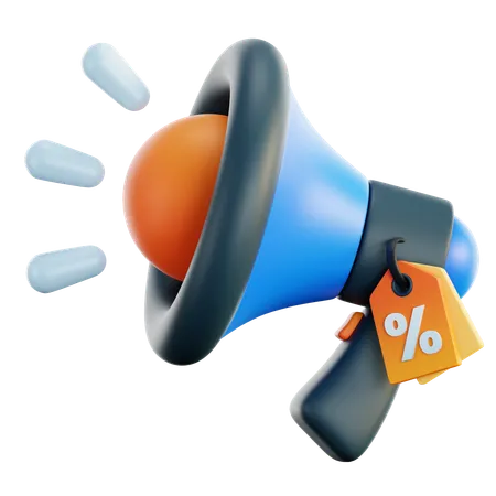 Megaphone Promotion  3D Icon