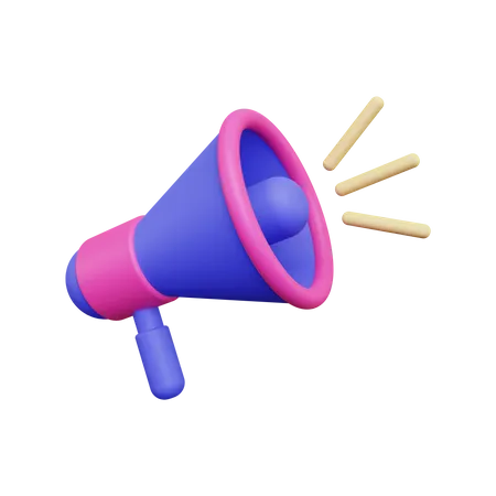 Megaphone Promotion  3D Illustration