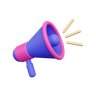 megaphone promotion emoji 3d