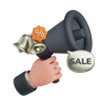 megaphone promotion 3d logos