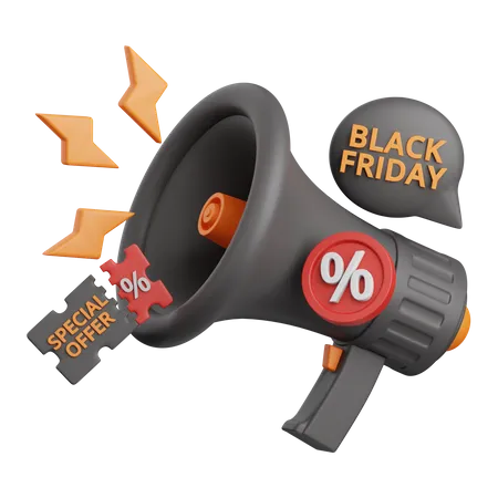 3 D Rendering Megaphone Promotion Isolated Useful For Sale Discount Advertising Promo And Marketing 3D Icon