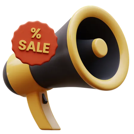 Megaphone Promotion Sale  3D Icon