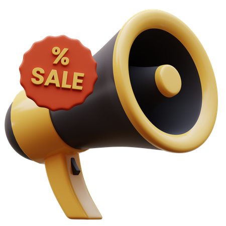 Megaphone Promotion Sale  3D Icon