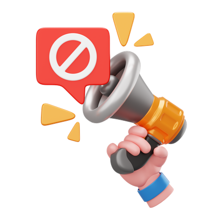 Megaphone Protest  3D Icon