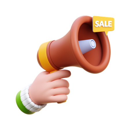 Megaphone Sale Promotion  3D Icon