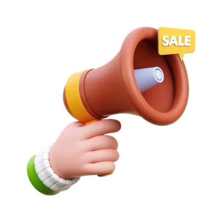 Megaphone Sale Promotion  3D Icon